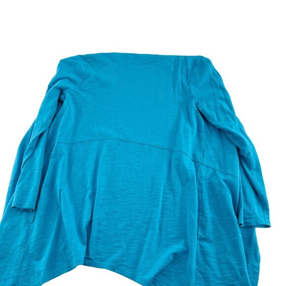 Chicos The Ultimate Tee Turquoise Cardigan Size 0 Samll Open Front Modal Blend - Picture 4 of 4